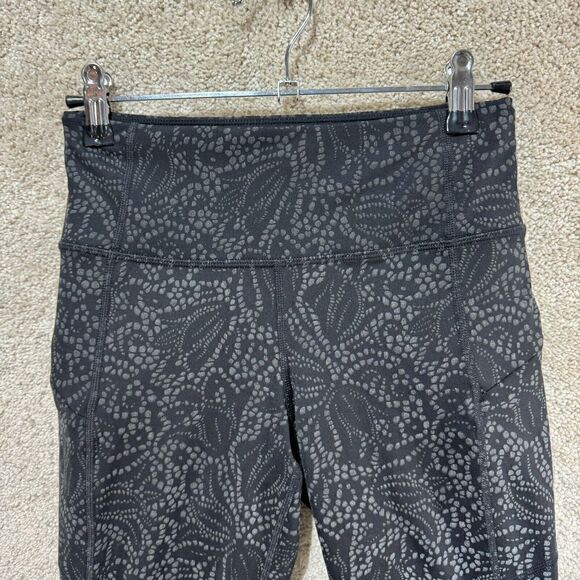 Athleta Contender Reflective 7/8 Tight Womens XXS Black Side Zip Pockets Legging - Picture 7 of 16